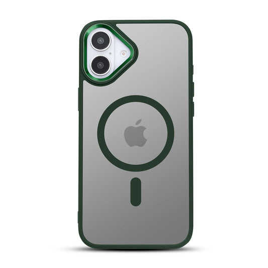 Apple iPhone 16 Hülle - Grün - MagSafe Backcover mit Color Frame