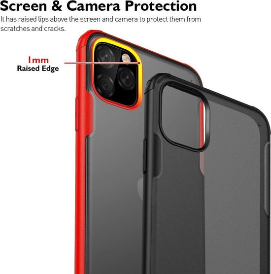 Apple iPhone 11 Pro Max Case - Red - Anti-Slip Back Cover