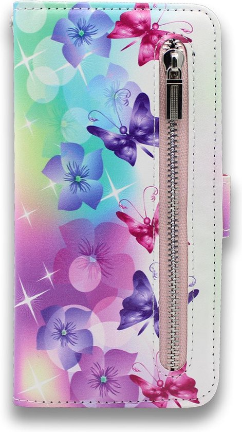 Apple iPhone Xs Max Hoesje - Bloemen & Vlinders - Print Bookcase
