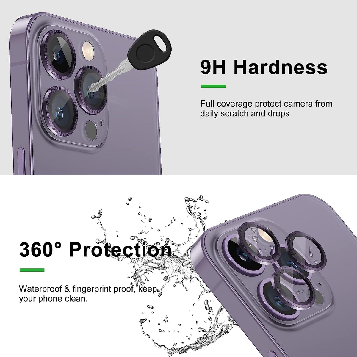 Apple iPhone 14 Pro Lens Protector - Paars - 1 Stuk