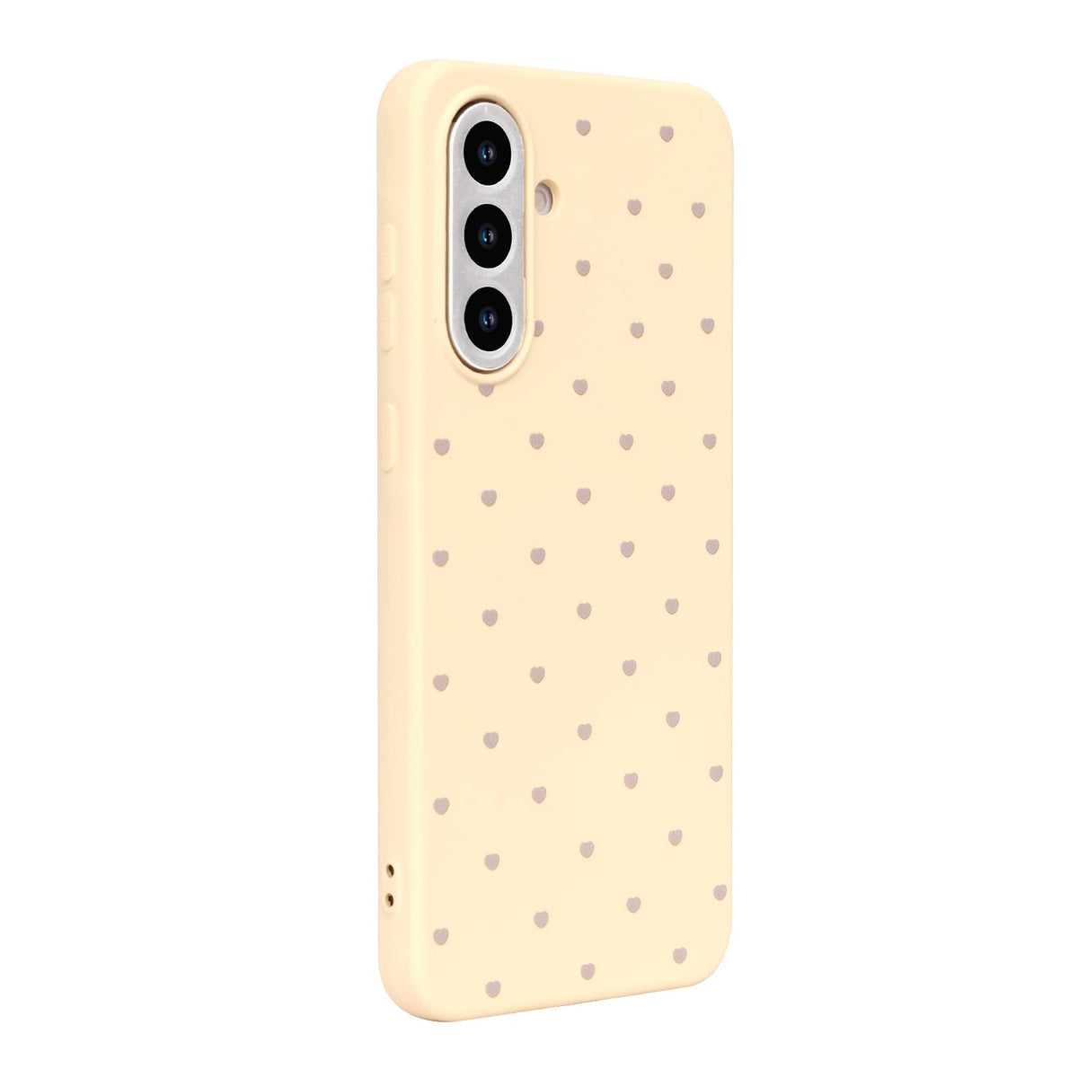 Samsung Galaxy A56 Hoesje - Geel - Hartjes Back Cover