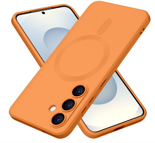 Samsung Galaxy S26 Plus Case - Orange - Matte Silicone MagSafe Back Cover
