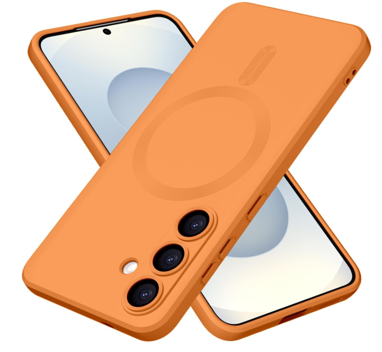 Samsung Galaxy S26 Hoesje - Oranje - Matte Siliconen MagSafe Back Cover