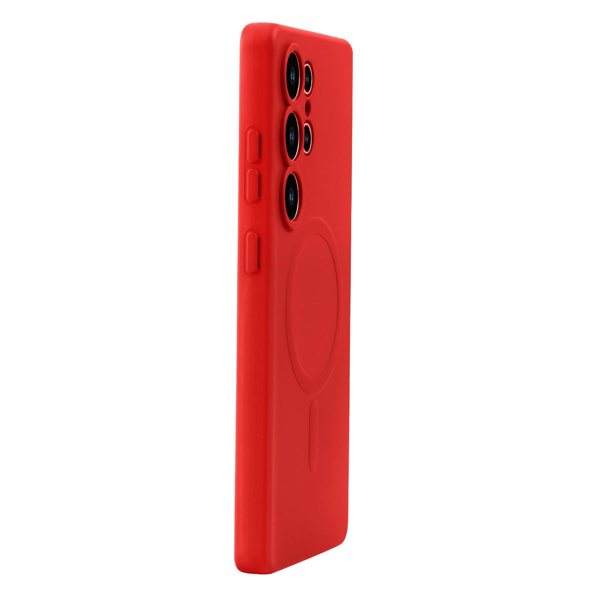 Samsung Galaxy S25 Ultra Hoesje - Rood - Liquid Siliconen MagSafe Back Cover