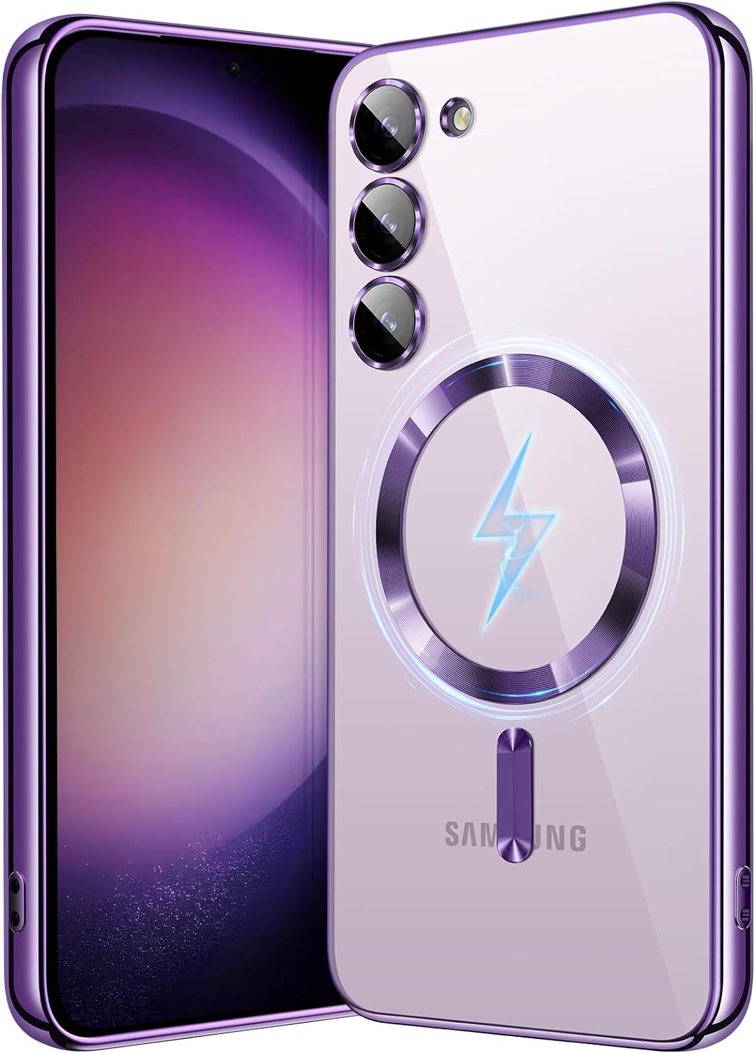 Samsung Galaxy S24 Plus Hoesje - Paars - Siliconen MagSafe Back Cover