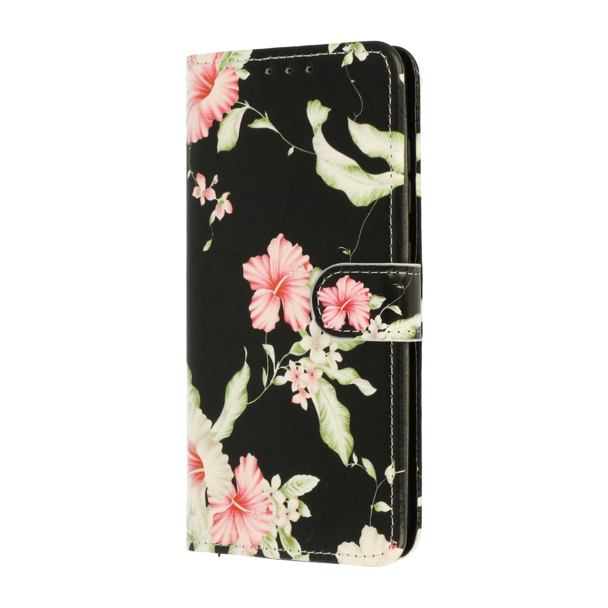 Samsung Galaxy A37 Hoesje - Hibiscus Bloemen - Print Bookcase