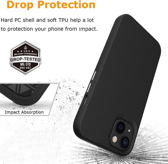 Apple iPhone 14 Plus Case - Black - Anti-Slip Back Cover