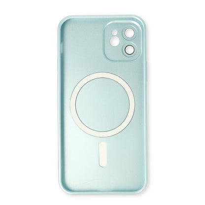 Apple iPhone 12 Case - Light Blue - Matte Silicone MagSafe Back Cover