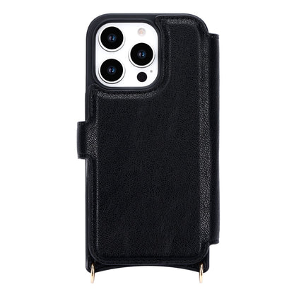 Apple iPhone 16 Pro Max Hoesje - Zwart - CM Amsterdam Back Cover met Telefoonkoord