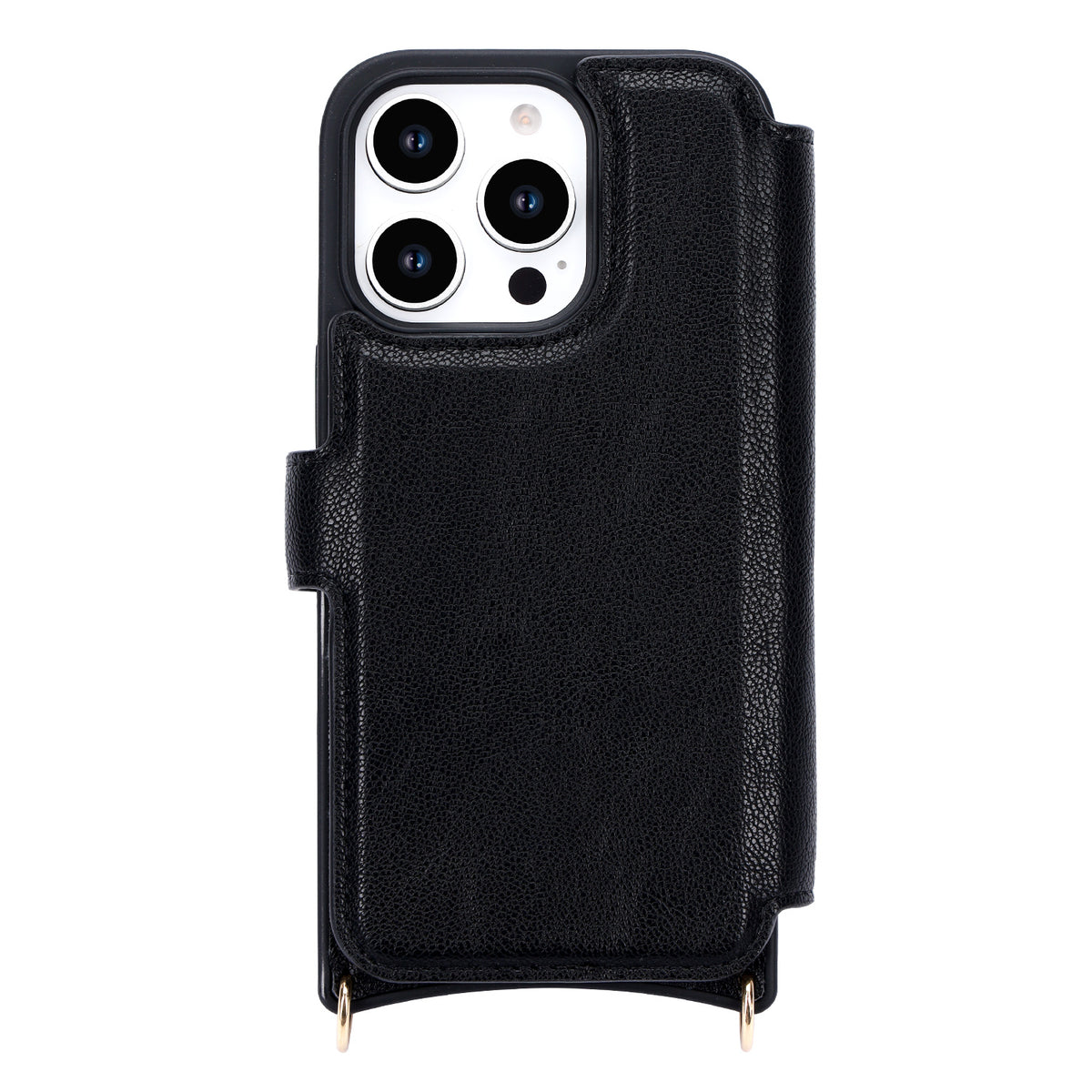 Apple iPhone 16 Pro Hoesje - Zwart - 'Amsterdam' Magnetische Wallet Case met Pasjeshouders en