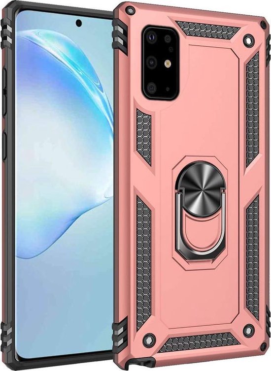 Samsung Galaxy S20 Plus Hoesje - Roségoud - Armor Kickstand Back Cover