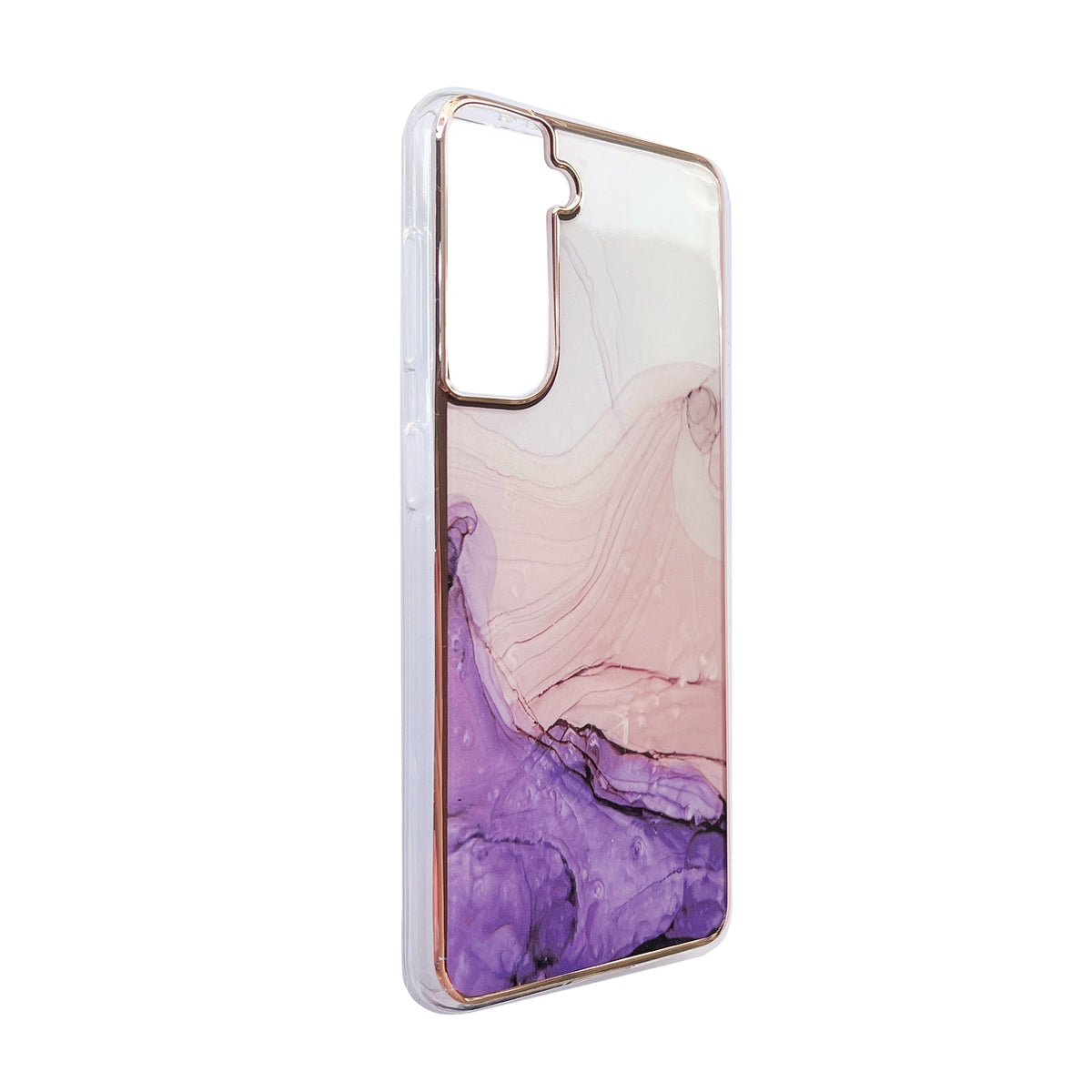 Samsung Galaxy S24 Hülle - Lila - Silikon-Marmor-Backcover