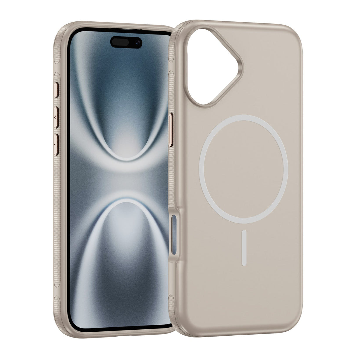iPhone 17 Hoesje - Beige - Soft Siliconen Magsafe Back Cover