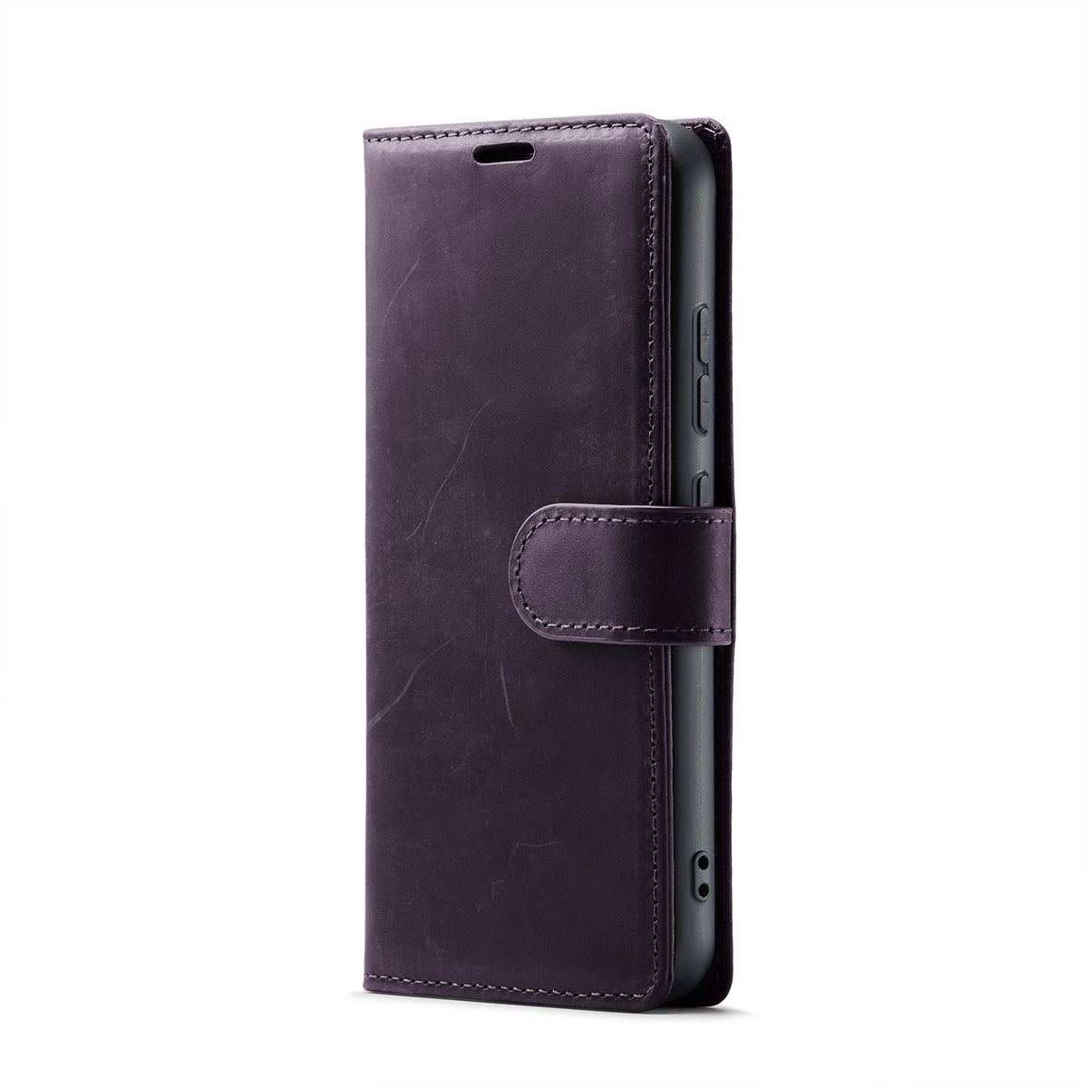 Samsung Galaxy S24 Plus Hoesje - Dark Purple - Echt Leren Bookcase