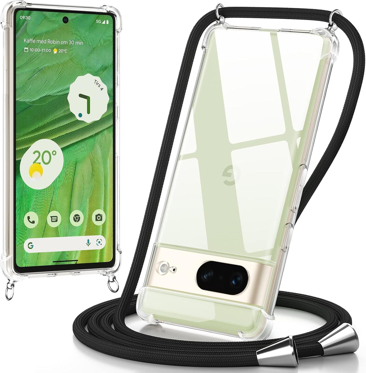 Google Pixel 7 Hülle - Transparent - Silikon-Backcover mit Handykette