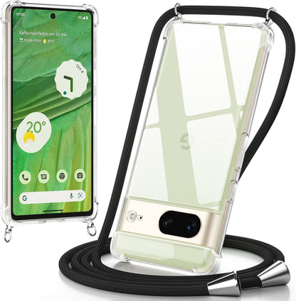 Google Pixel 7 Hülle - Transparent - Silikon-Backcover mit Handykette