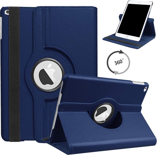 Apple iPad 7 10.2 (2019) Tablet Case - Dark Blue - Rotating Folio Case