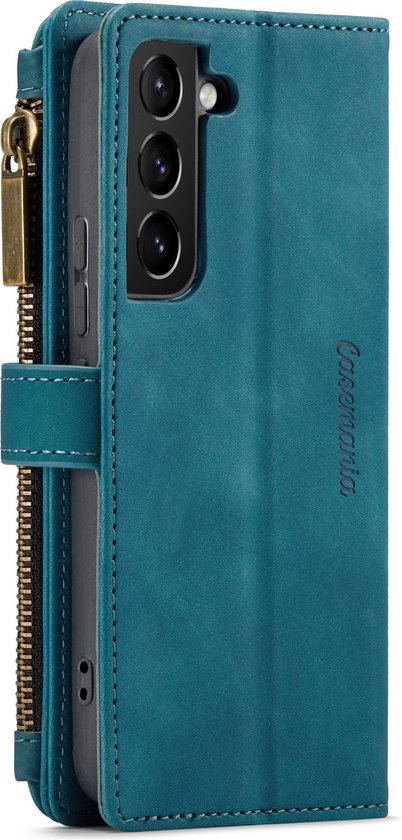 Samsung Galaxy S22 Plus Hoesje - Emerald Green - Luxe Bookcase met Rits