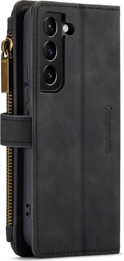 Samsung Galaxy S23 Plus Hoesje - Charcoal Gray - Luxe Bookcase met Rits