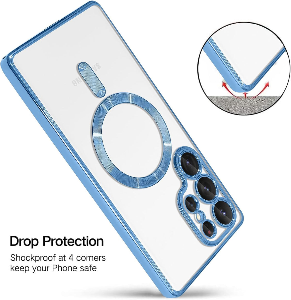 Samsung Galaxy S25 Ultra Case - Blue - Silicone MagSafe Back Cover