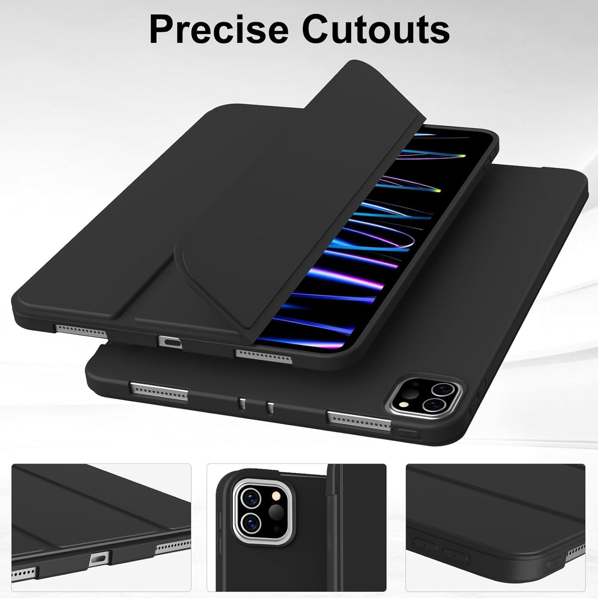 Apple iPad Air 13 (2024) Tablethoes - Zwart - Pen Slot Smart Cover