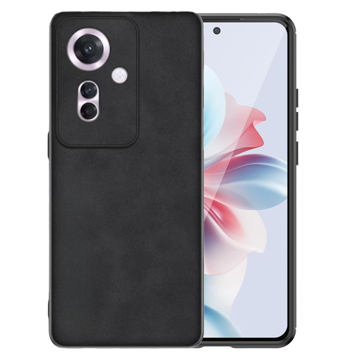Oppo Reno 11F Hoesje - Zwart - Anti-Slip Back Cover