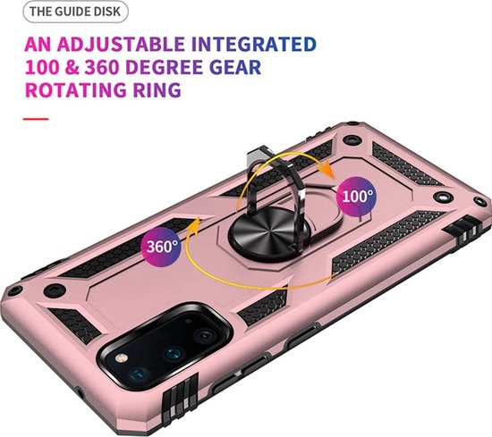 Samsung Galaxy S20 Hoesje - Roségoud - Armor Kickstand Back Cover