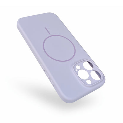 Apple iPhone 16 Pro Hoesje - Paars - Extra Sterke Liquid Siliconen MagSafe Back Cover met Magneetring