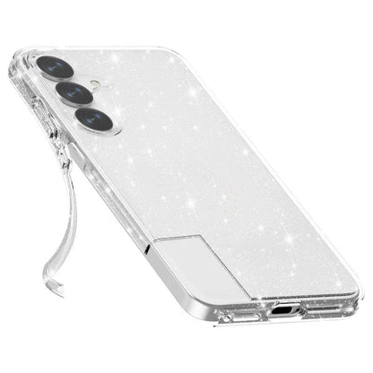 Samsung Galaxy S25 Plus Hoesje - Zilver - Glitter Back Cover