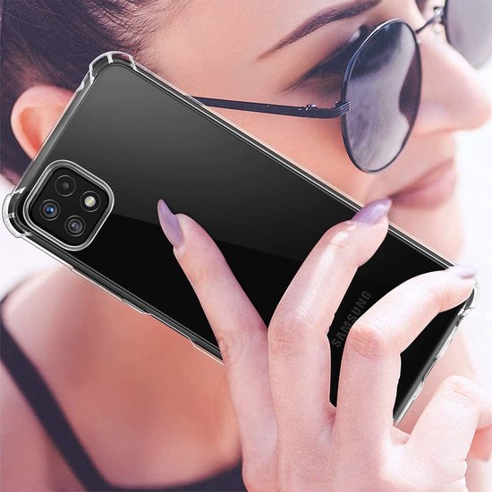 Samsung Galaxy A22 5G Hoesje - Transparant - Anti-Shock Back Cover