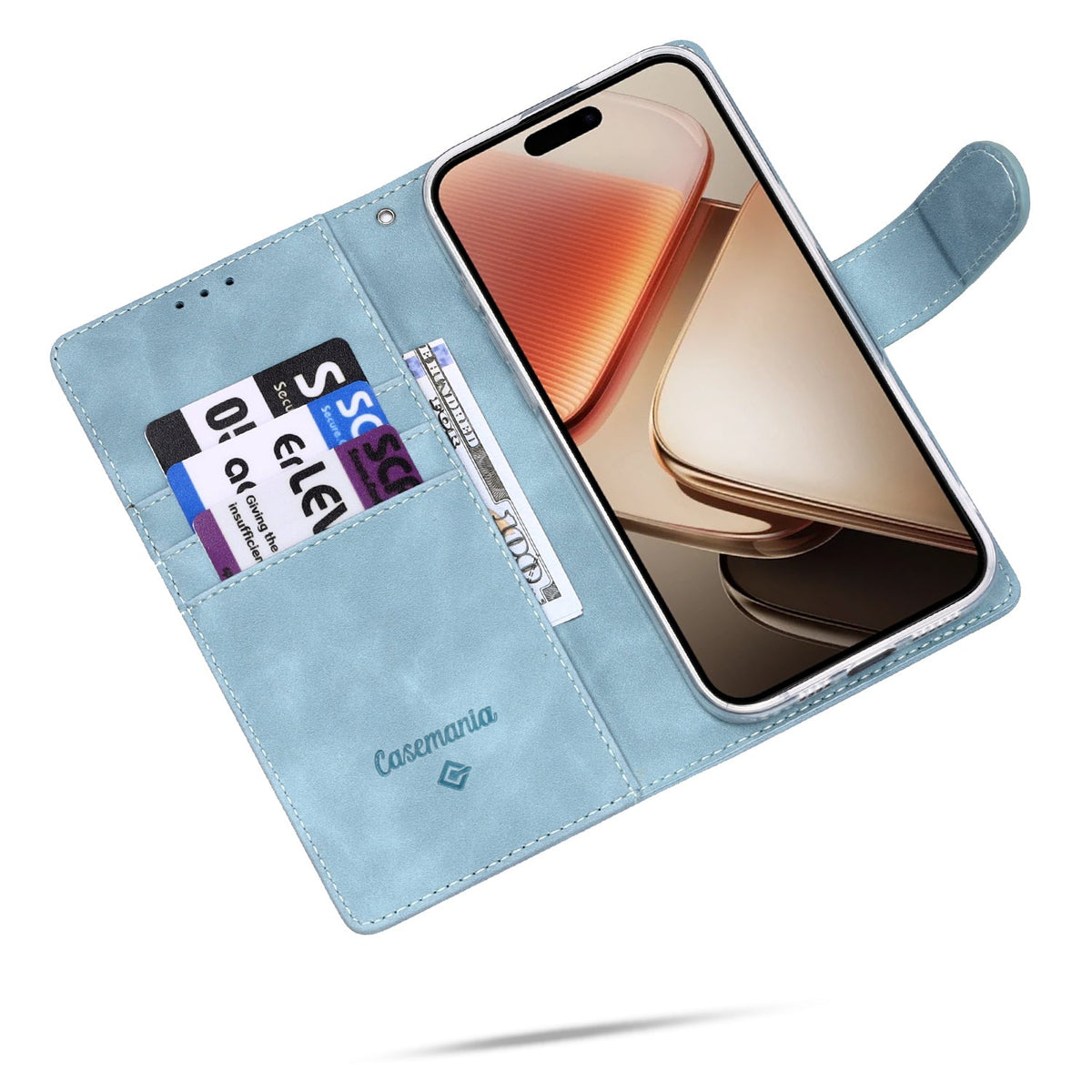 Apple iPhone 17e Hoesje - Licht Blauw - Bookcase