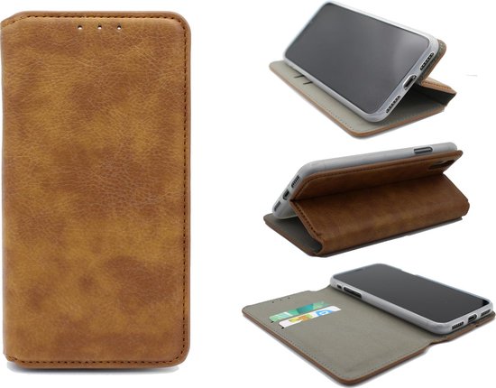 Apple iPhone 11 Pro Hoesje - Bruin - Luxe Kunstlederen Portemonnee Bookcase