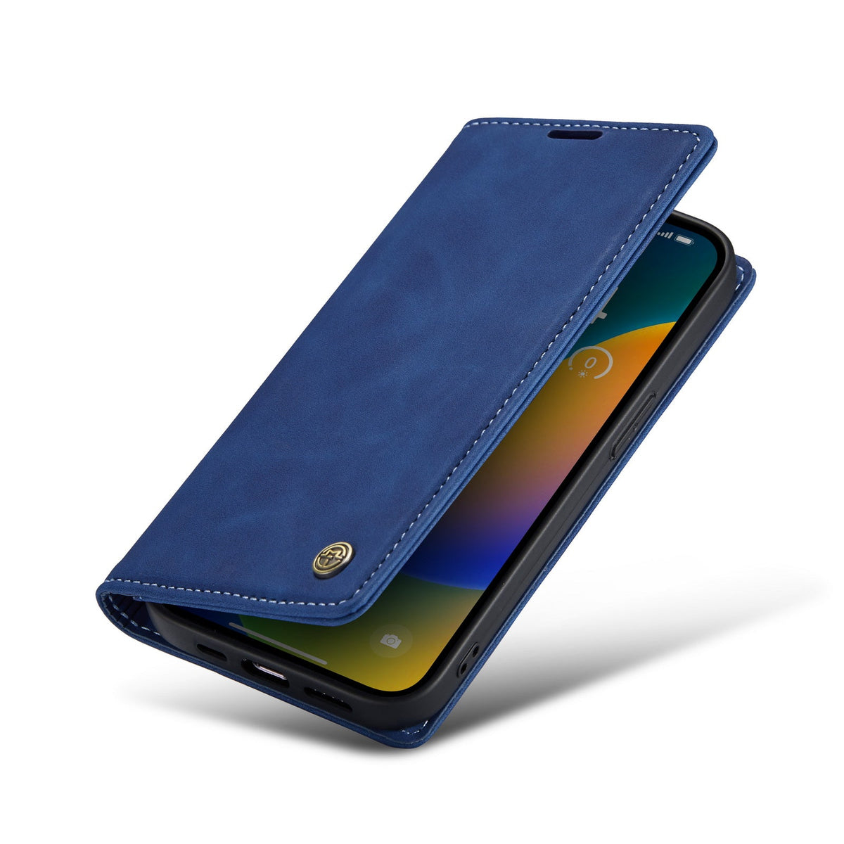 Apple iPhone 15 Pro Max Case - Navy Blue - Slim Wallet Case