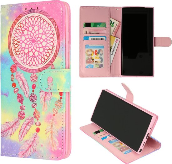 Samsung Galaxy A22 5G Hoesje - Dromenvanger & Veren - Print Bookcase