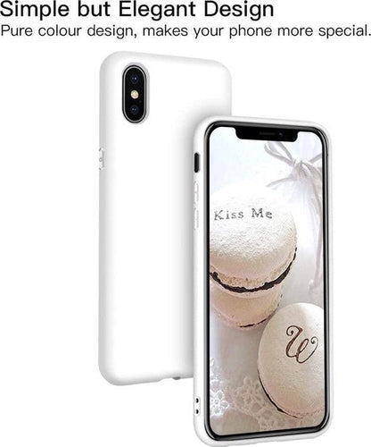 Apple iPhone Xs Max Case - White - Silicone Back Cover