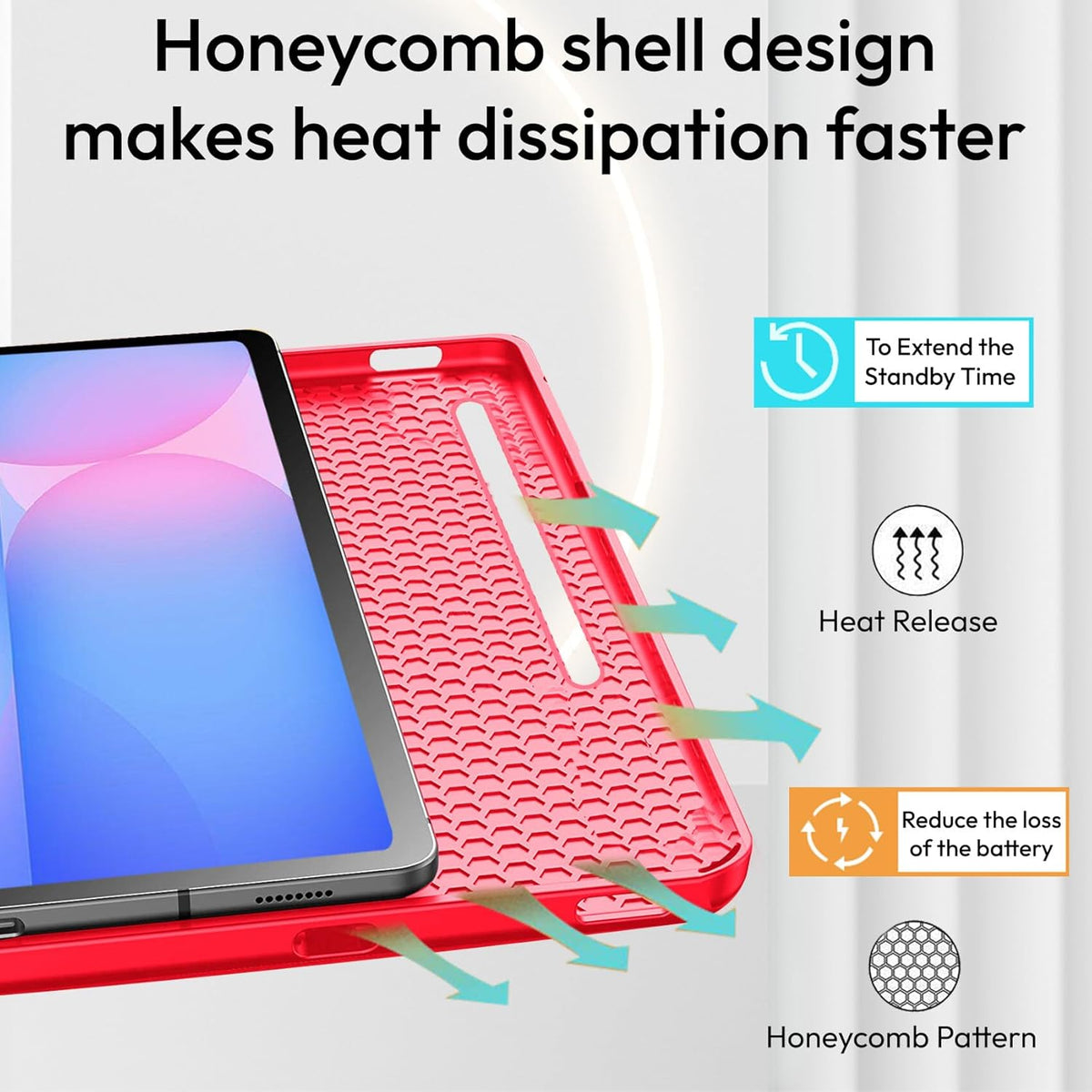 Samsung Galaxy Tab S10 Lite Tablethoes - Rood - Smart Cover