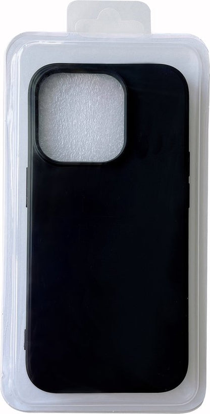 Apple iPhone 14 Pro Hülle - Schwarz - Mikrofaser Silikon Backcover