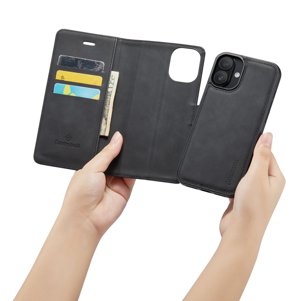 Apple iPhone 16 Plus Hoesje - Charcoal Gray - 2 in 1 Bookcase