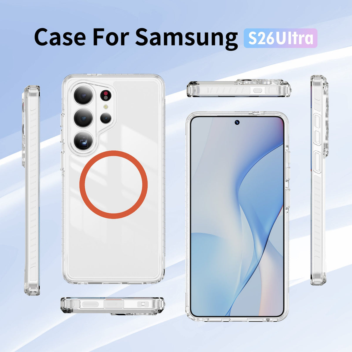 Samsung Galaxy S26 Ultra Case - Orange - Minimalist MagSafe Back Cover