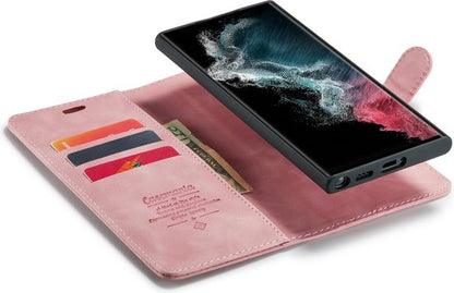 Étui Samsung Galaxy S23 Ultra - Rose pâle - Étui portefeuille 2 en 1