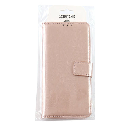 Samsung Galaxy S25 FE Hoesje - Rosegoud - Marmer Portemonnee Bookcase