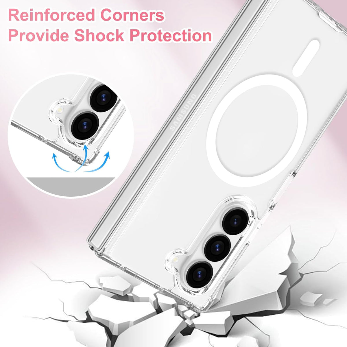 Samsung Galaxy Z Fold 6 Hoesje - Transparant - Anti-Shock MagSafe Back Cover