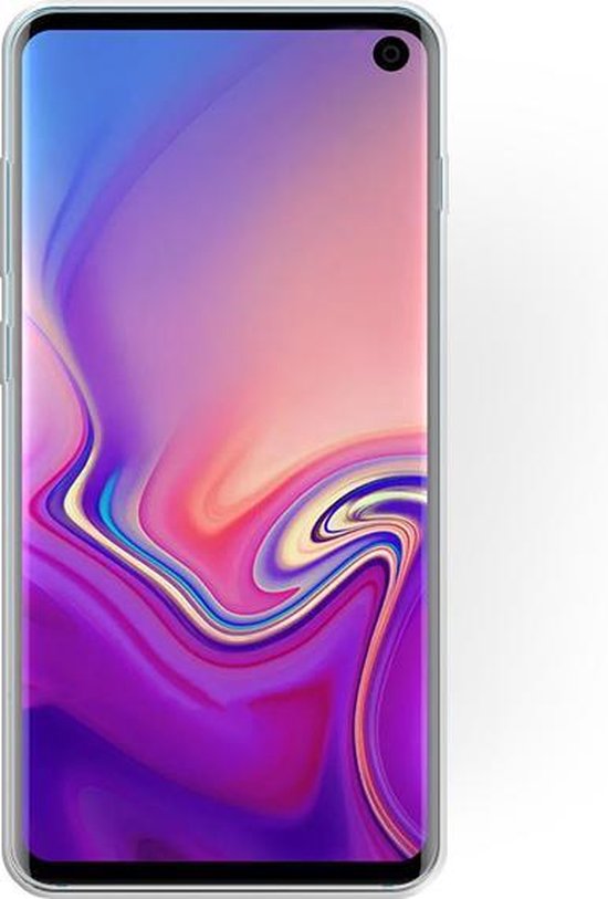 Samsung Galaxy S10 Hoesje - Zilver - Glitter Back Cover