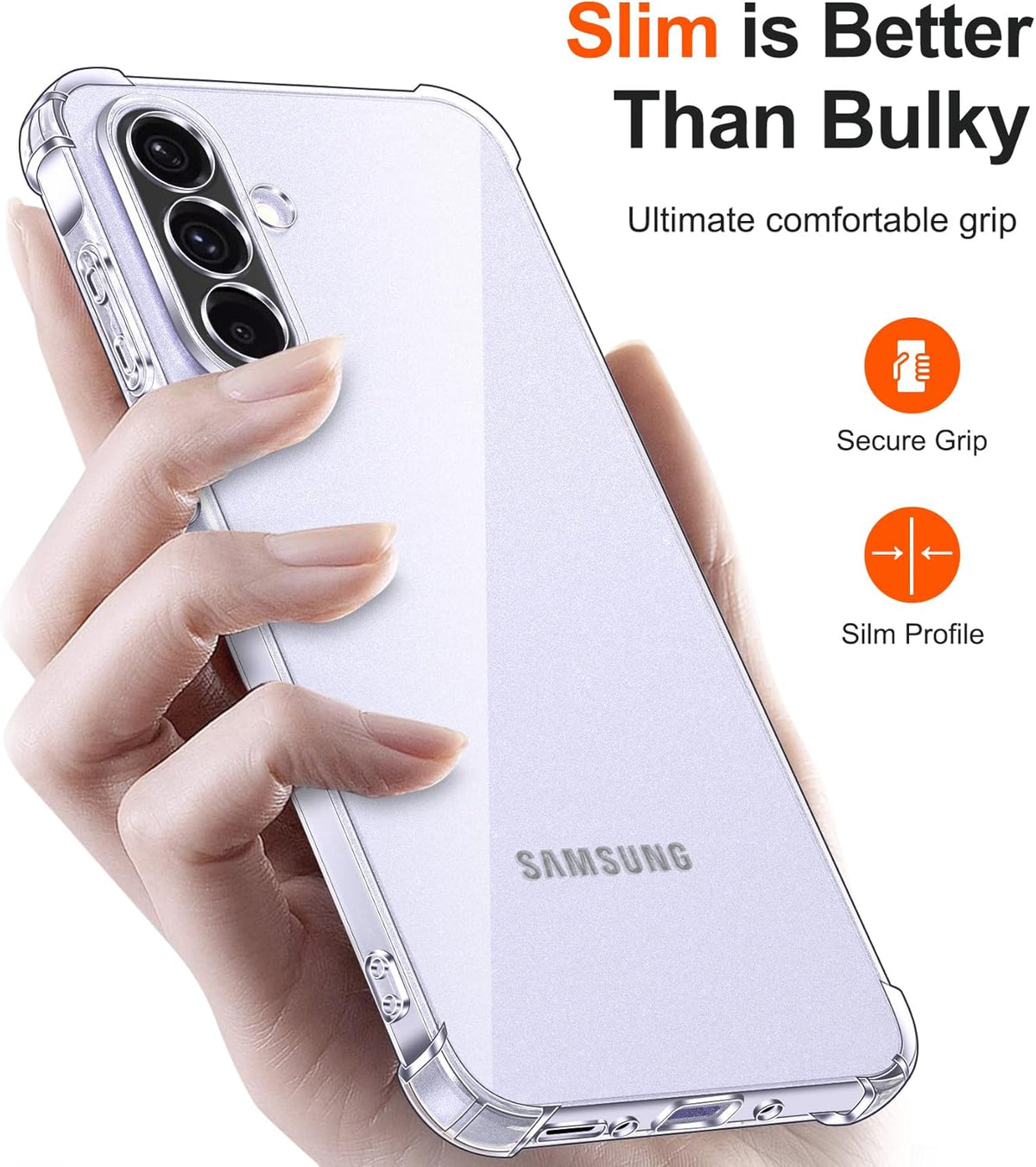 Samsung Galaxy A36 Case - Clear - Shockproof Back Cover