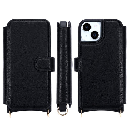 Apple iPhone 14 Hoesje - Zwart - CM Amsterdam Back Cover met Telefoonkoord