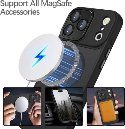 Apple iPhone 18 Pro Hoesje - Zwart - Matte Armor MagSafe Back Cover