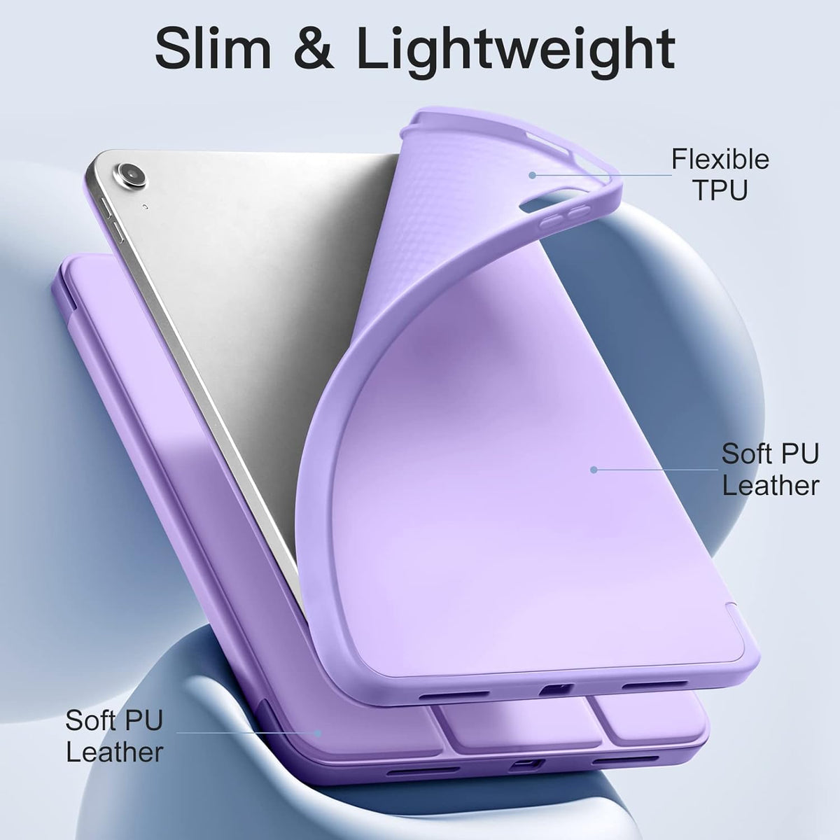 iPad A16 Tablethoes - Paars - Pen Slot Smart Cover