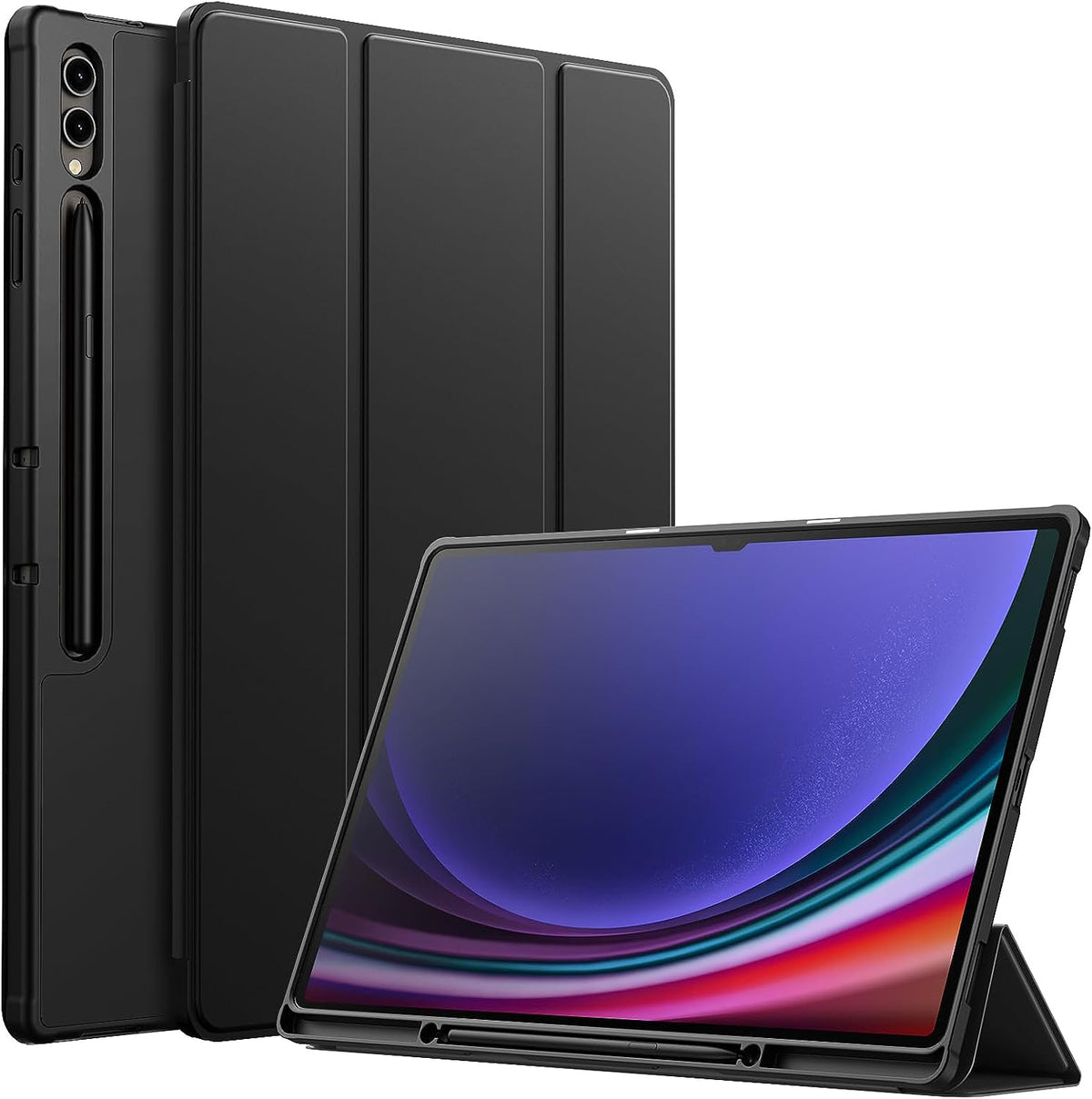 Samsung Galaxy Tab S10 FE Plus Tablethoes - Zwart - Smart Cover