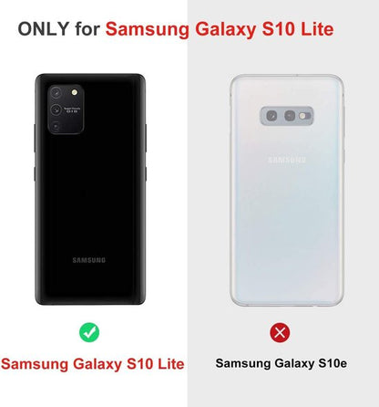 Samsung Galaxy S10 Lite Hoesje - Roségoud - Glitter Luxe Bookcase met Rits