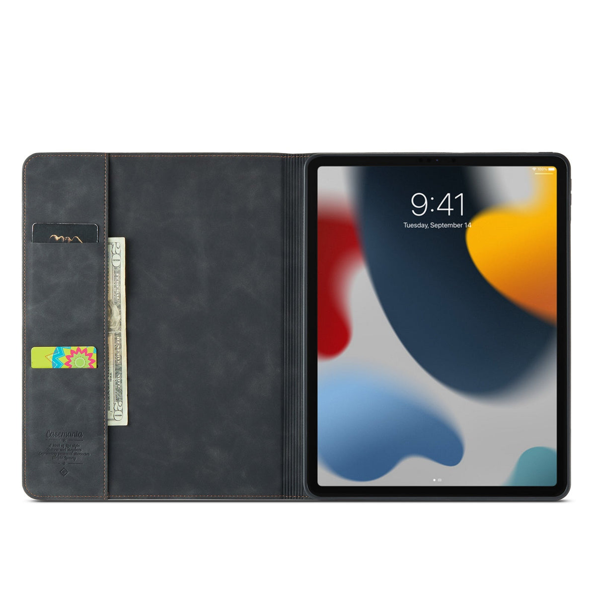 Apple iPad Pro 11 (2024) Tablet-Hülle - Charcoal Gray - Luxus Klapphülle mit Kartenfach